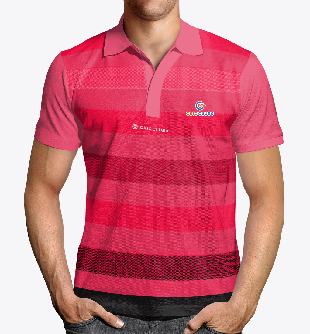 CricClubs Polyester Polo T-Shirt (Red)